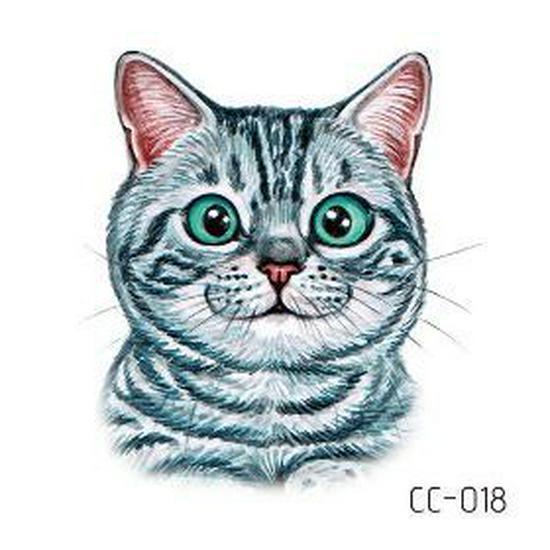 Adesivi Tatuaggio Cartoni Animati Animali Adorabili: Design di Gattini, Cuccioli e Coniglietti Carini