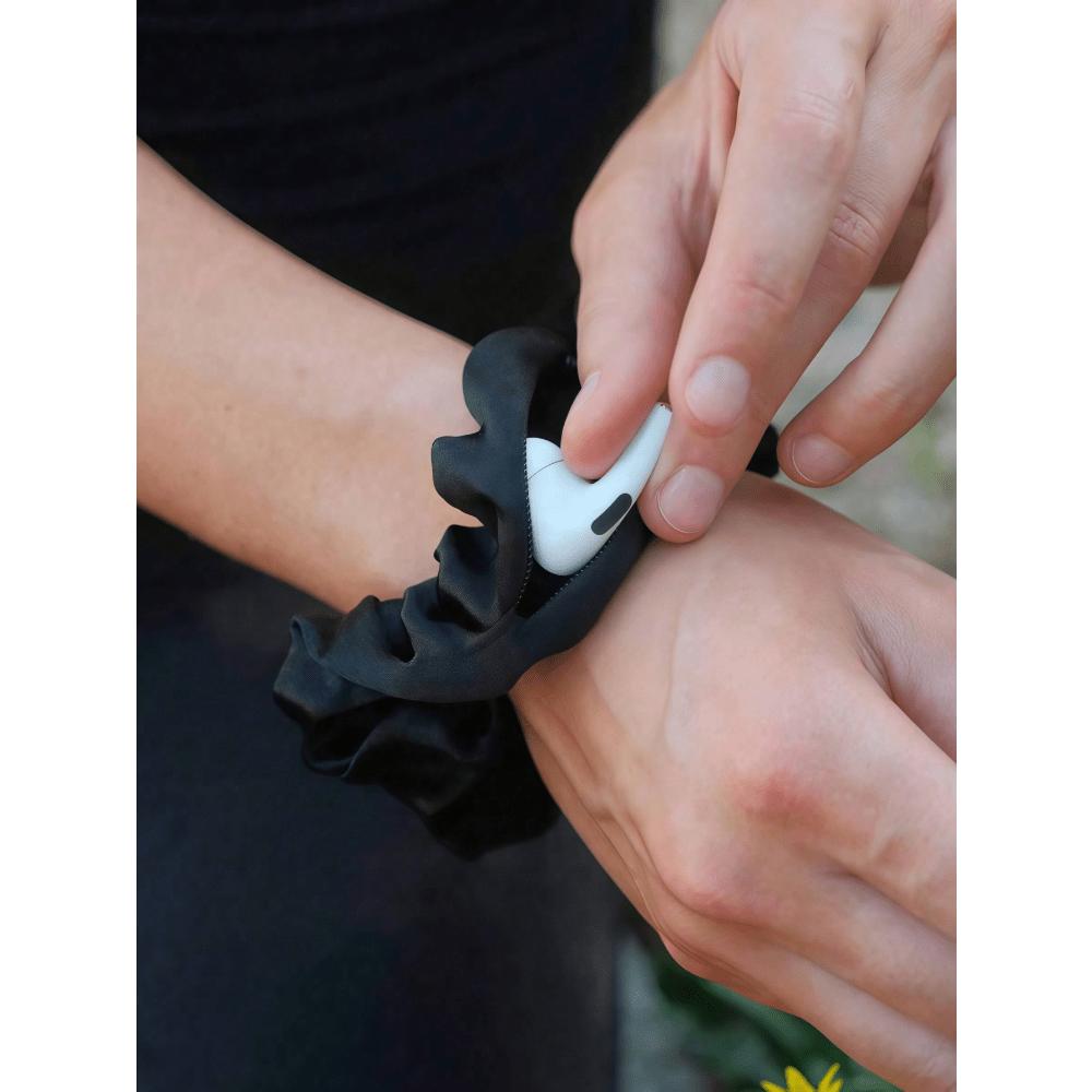 1 pezzo Scrunchies da tasca Elastici per capelli con tasca nascosta con cerniera Porta coda di cavallo Scrunchy, Scrunchies da tasca con cerniera in velluto, Elastico per capelli elegante in tessuto