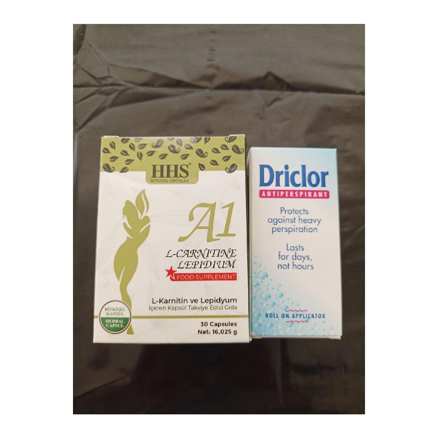 

A1 L-carnitine Lepidium Herbal 30 Capsule Driclor Rollon Gift