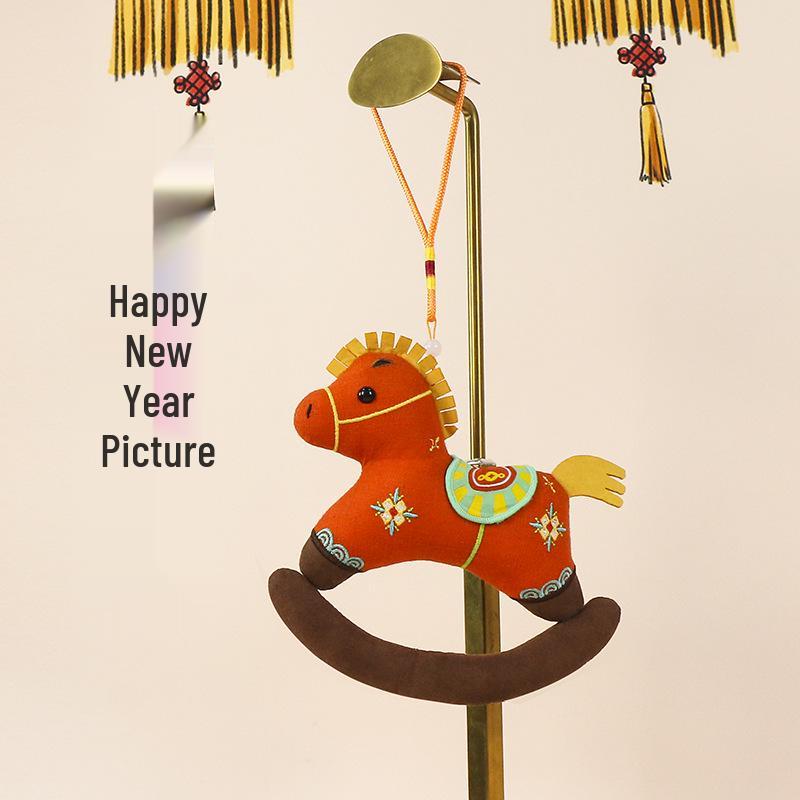 2026 Year of the Horse Zodiac Plush Mascot Toy - New Year Gift for Company Grand Opening