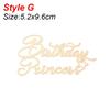 New Acrylic Happy Birthday Queen Princess Cake Topper Gold Silver Cake Topper Decoration for Birthday Party Baby Shower Supplies