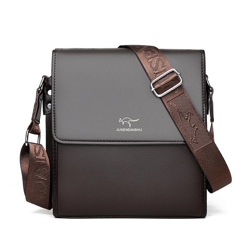 Men's Business Casual Crossbody Briefcase Backpack - Mid-range Luxury, One-Shoulder Hanging Bag, Trendy Youthful Design