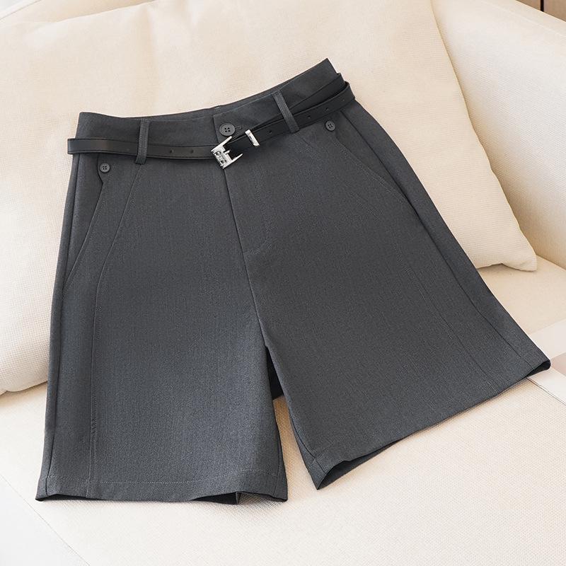 

Women s Gray High-Waisted A-Line Wide-Leg Pants - Slimming and Casual for Spring/Autumn 2026 XL /29 [115-125 lbs] серый