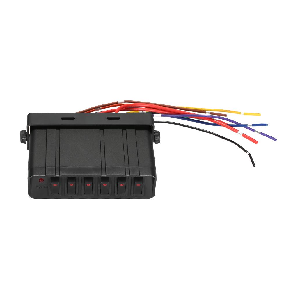 80-Amp On/Off Switch Box Controller 20A Rocker Switches box 12V SPST 6-Gang Rocker Switch Panel