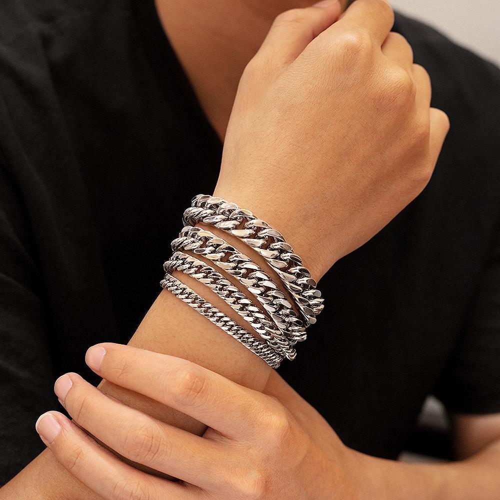 Opk Jewelry Personality Creative Trend Punk Style Stainless Steel Domineering Men'S Bracelet