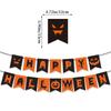 2025 Cartoon Halloween Pattern Banner Paper with Pumpkin Ghost Happy Birthday Banner Halloween Birthday Decorations Boys Girls