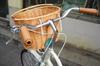 Wicker basket carrier, bicycle basket for handlebars, spacious and strong