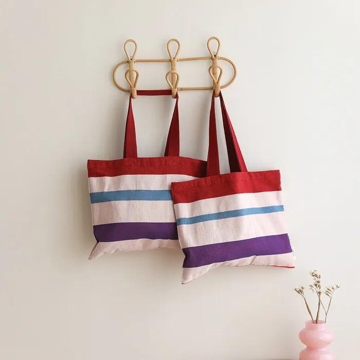 Organic Cotton Wide Eco Bag Sandy Glow