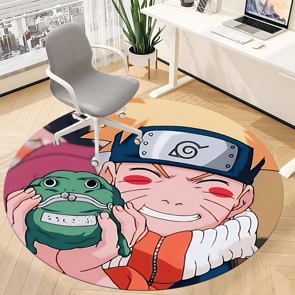 1PC Naruto Office Round Area Rug, Indoor Mat Suitable For Office, Under Office Chairs Bedroom Living Room Home Decor DT1212077