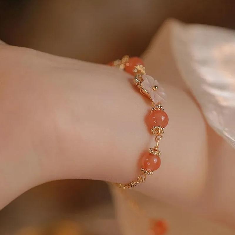 Unique Design Elegant Exquisite Flower Bracelet Vintage  Beaded Bracelet For Women Jewelry Party Premium Gift