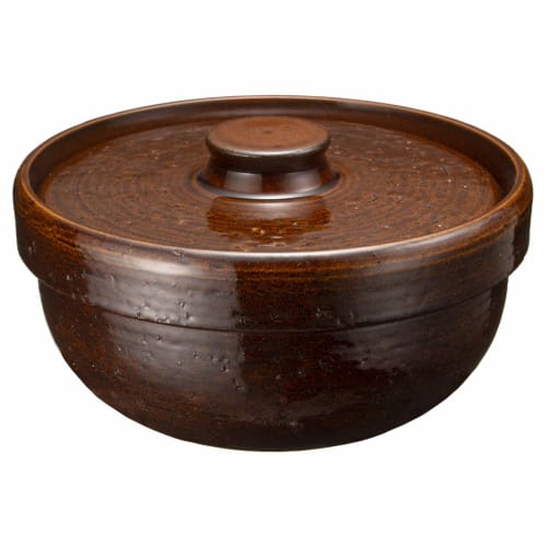 Nagatanien Roast Earthenware Pot (Serves 2-3 People), Direct Heat Compatible, Can Be Boiled Dry, NCK-87