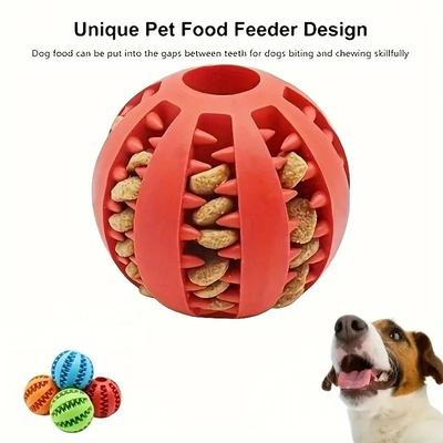 Dog Toy Ball Nontoxic Bite Resistant Interactive Toy Ball for Pet Puppy Food Feeder Chew Tooth Cleaning Durable Small Dogs Toys