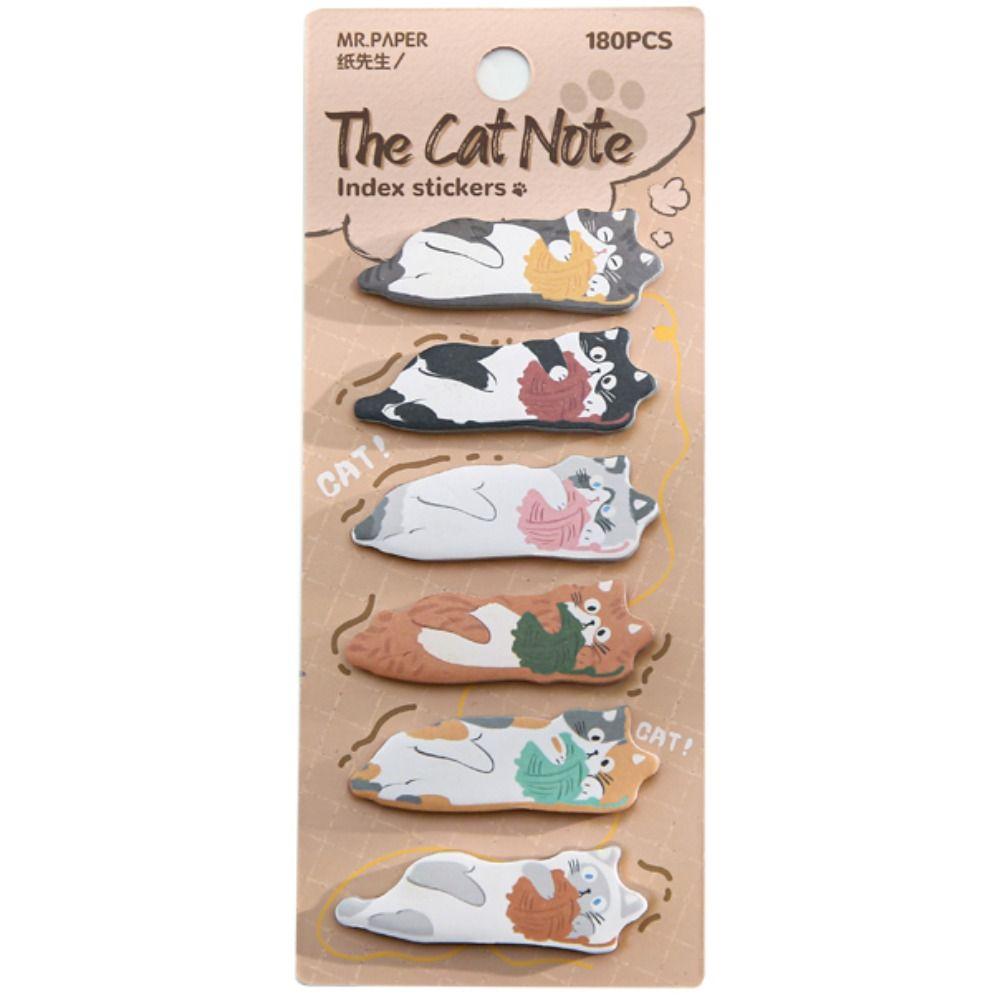 Memo Pad Cat Index Sticker Meow Cat Paw Sticky Note Notebooks Kitty Index Dividers  Office