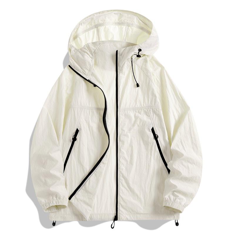 Sunscreen clothing Men's summer hooded sunscreen clothing Sports jacket Breathable outdoor jacket Summer fishing sunscreen clothing