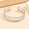 Women's 18K Gold Hollow Geometric Line Intersecting Stainless Steel Bracelet
