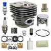 45mm Cylinder Piston Bearing Carb Kit For Husqvarna 154 254 154XP 254XP Chainsaw Spark Plug Decompression Fuel Filter Spare Part