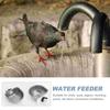 2 Sets Container Rabbit Water Fountain Stainless Steel Bottles Chicken Dispenser Plastic Feeding
