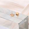 Small Golden Stud Earrings for Women Geometry Frosting Metal Half Round Earrings Minimalist Trendy Jewelry Accessories