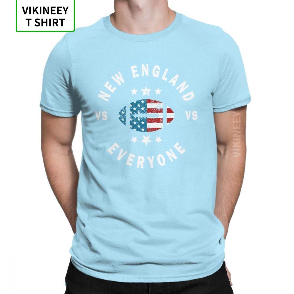 Unisexs T Shirts Funny Distressed New England Vs Everyone Amazing Fans Patriots Tees Crew Neck Clothing Cotton Summer Tshirt