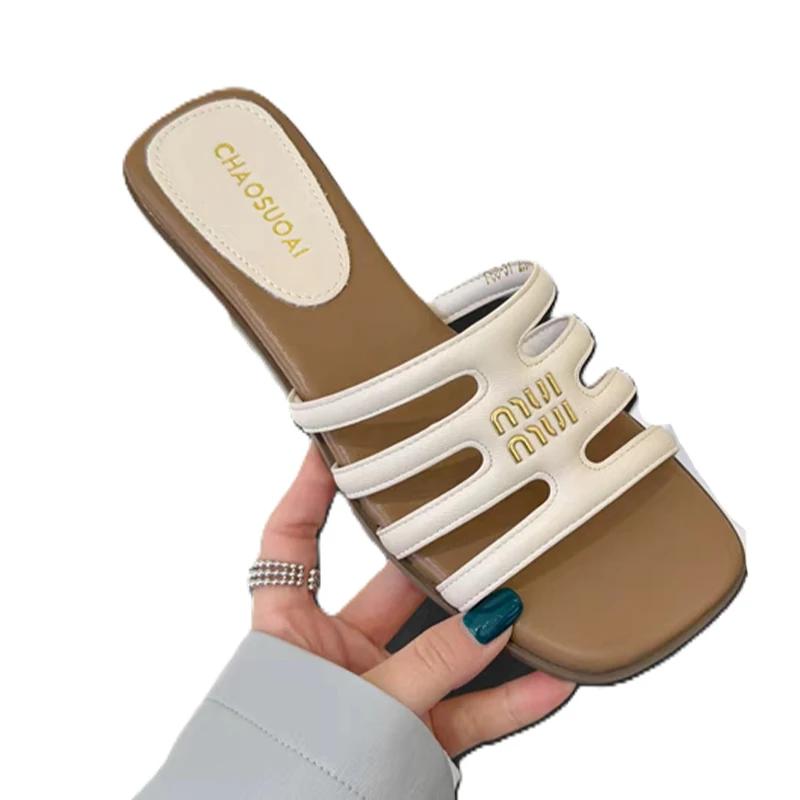 Fashion Women's Slippers Flats Casual Shoes Summer Dress Woman Sandals 2025 Fashion Beach Flip Flops Cozy Slides New Zapatillas De Mujer