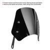 Universal Windshield Wind Deflector Screen Cover Guard With Mounting Bracket for 5-7in Retro Motorbike Motorcycle Accessories