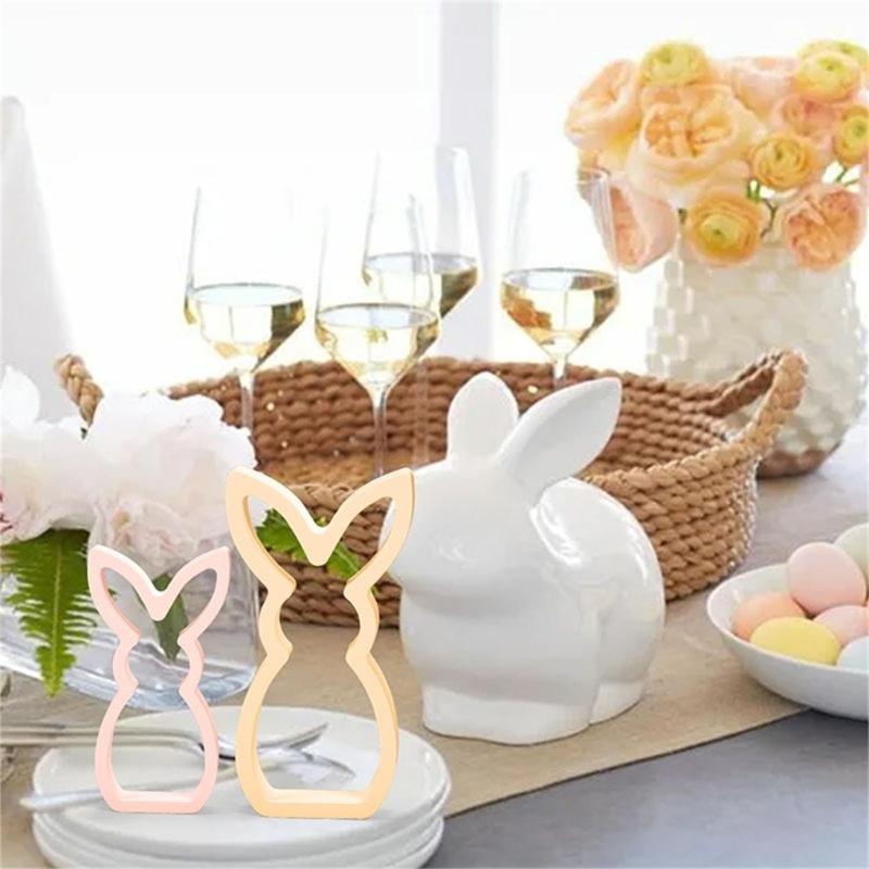 Easter Hare Silicone Candle Molds Heat Resistant for Epoxy Resin Making Candle Soap Tealight Stand Festival Decoration
