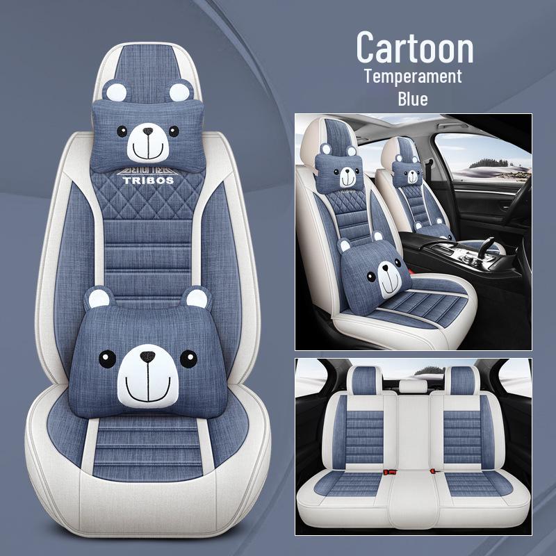 Custom Linen Seat Covers for Changan CS75/CS35/CS55/Yuexiang V3V7/Yidong - All-Season Full Coverage Cushions.