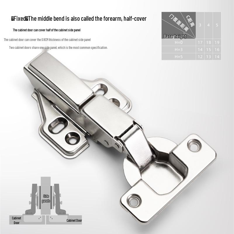 Hydraulic Two-Stage Cold Rolled Steel Cabinet Door Hinge