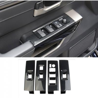 Carbon Fiber Inner Window Switch Panel Cover Trim For Toyota Tundra