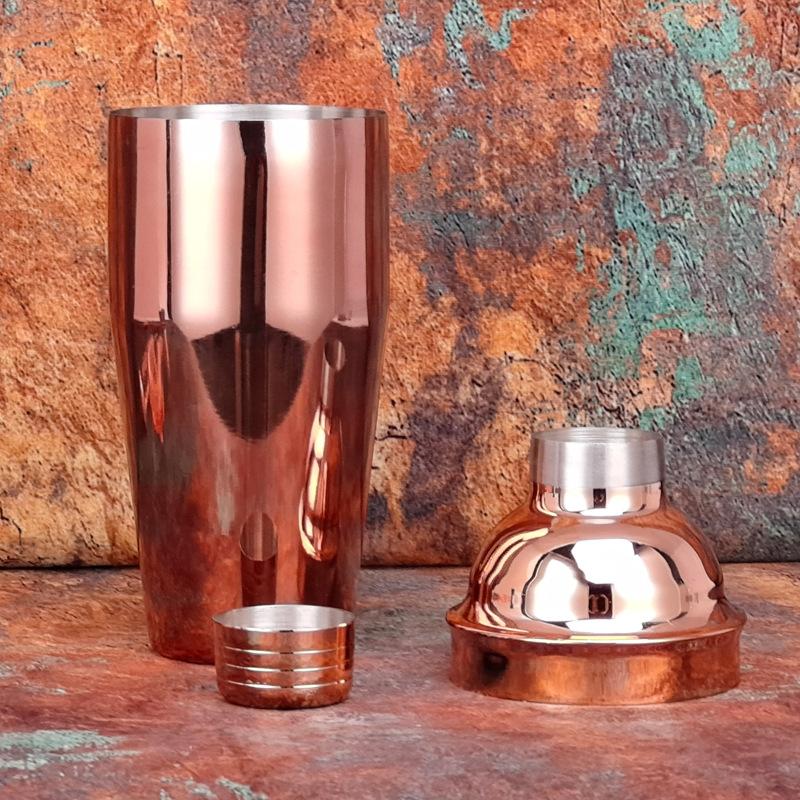 Stainless Steel Boston Shaker Bartender Pot With Bottom Bar Rose Gold Bartender Shaker Tool