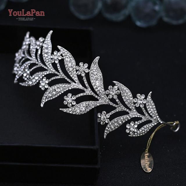 Indian Bridal Hair Accessories Alloy Flower Bridal Crowns and Tiaras Silver Hair Pieces Wedding Hair Jewelry