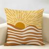Northern Mannerist Pattern Cushion Cover Natural Linen Organic Fabric Double-Sided Printing Breathable Perfect For Home Decor