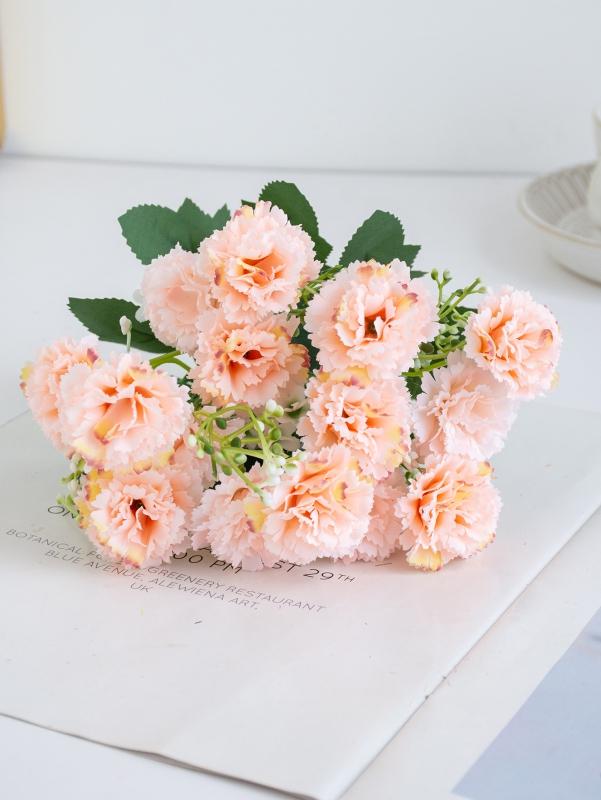 Artificial Flowers Carnation Valentine's Day Wedding Bridal Bouquet Home Room Vase OutdoorYard Garden Arch Diy Gift Props Decora