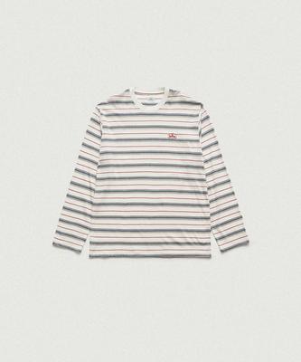 Deobanes Lang Stripe Overfit T-Shirt_Ivory