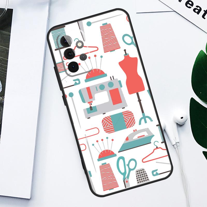 Sewing Machine For Samsung Galaxy A55 A54 A35 A15 A34 A14 A53 A33 A13 A05 A06 A16 A22 A32 A52 Phone Case