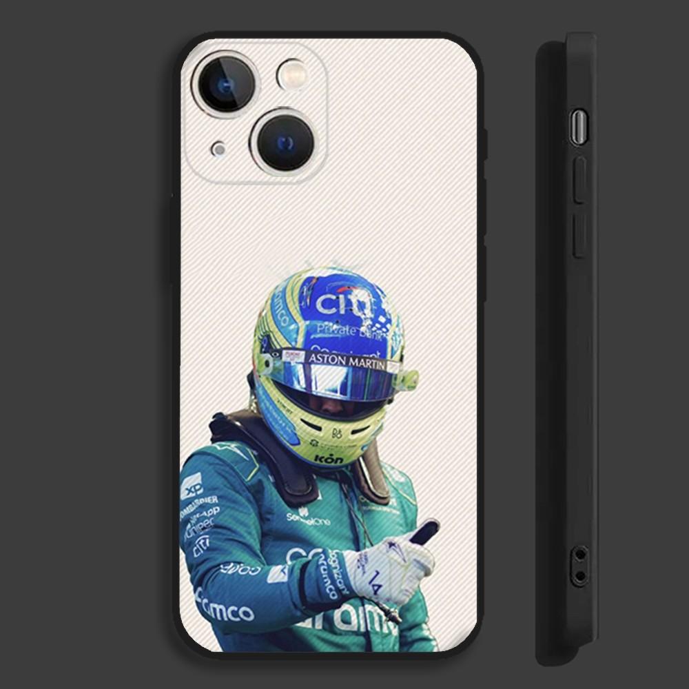 

F1 14 F-Fernando A-Alonso Phone Case For iPhone 16,15,14,13,12,11,Pro,Max,Plus,Mini,X,XS,XR,8,7,6,S,SE Soft Black Case iPhoneXS