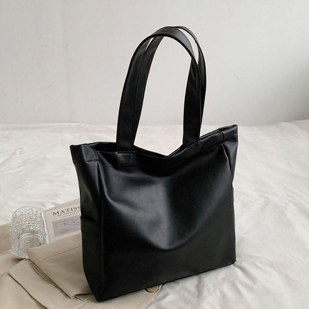 Vertical Square Large Capacity Handbag Magnetic Buckle Women's Commute Bag  College Student