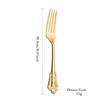 Vintage Western Gold Plated Cutlery Dining Knife Fruit Fork Teaspoon Butter Knife Set Luxury Dinnerware Engraving Tableware Set