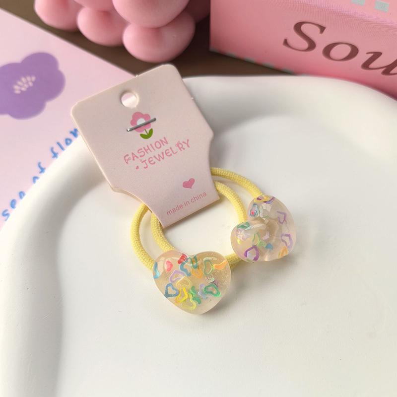 2 Pieces Cute Heart Princess Headwear Elastic Hair Bands for Kids Girls Children Hair Accessories