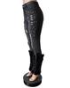 High Waist Distressed Pearl Feather Embellished Jeans