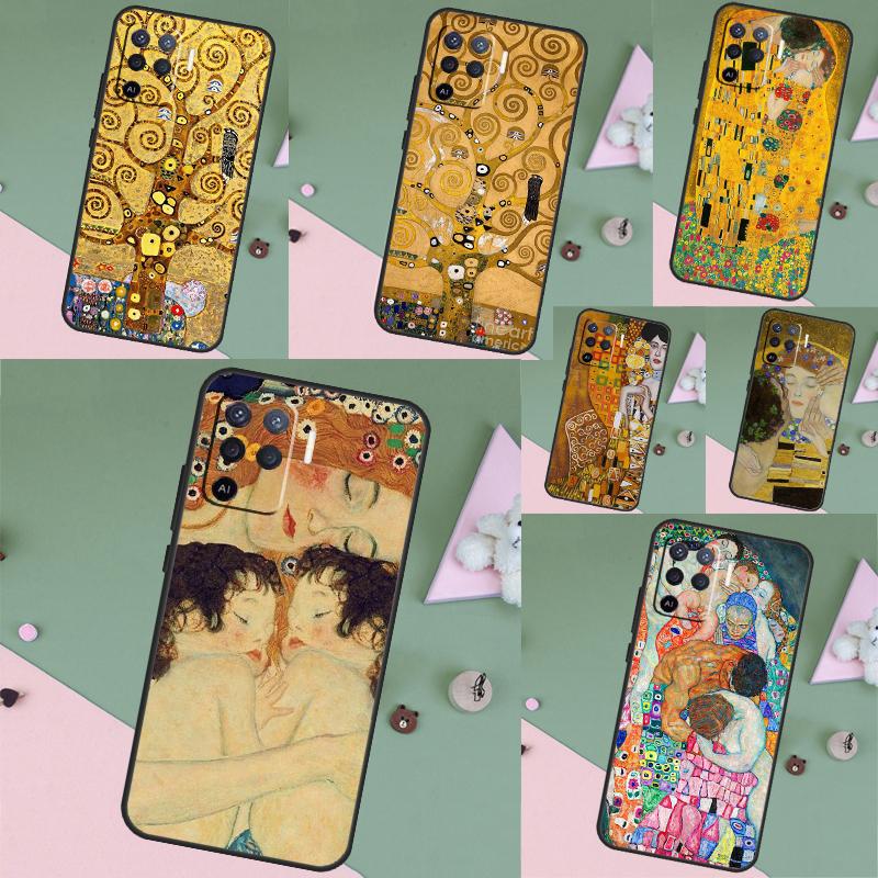 Kiss by Gustav Klimt For OPPO A74 A54 A94 A17 A57 A15 A16 A76 A96 A18 A38 A58 A78 A98 A40 A60 A80 A5 A6 Pro Case
