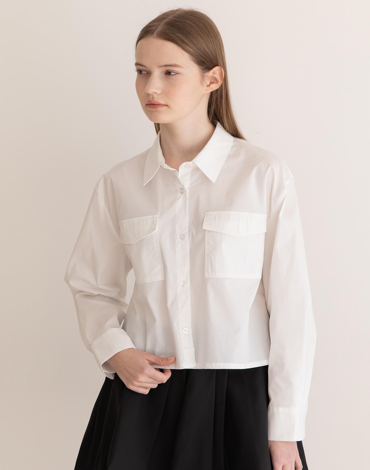 J Mark New York Standard Crop Shirt - White White/Free