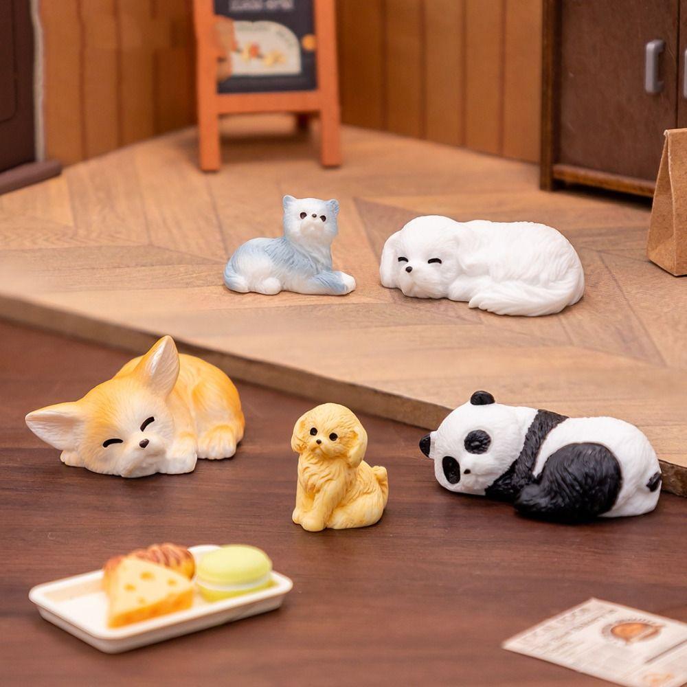 

Cute Cartoon Puppy Statue DIY Crafts Mini Animals Figurine New Micro Landscaping 10