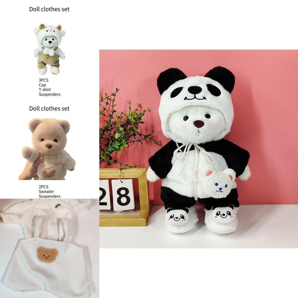 Uroczy 30cm Miś Lena Pluszowa Lalka Zestaw Ubrań