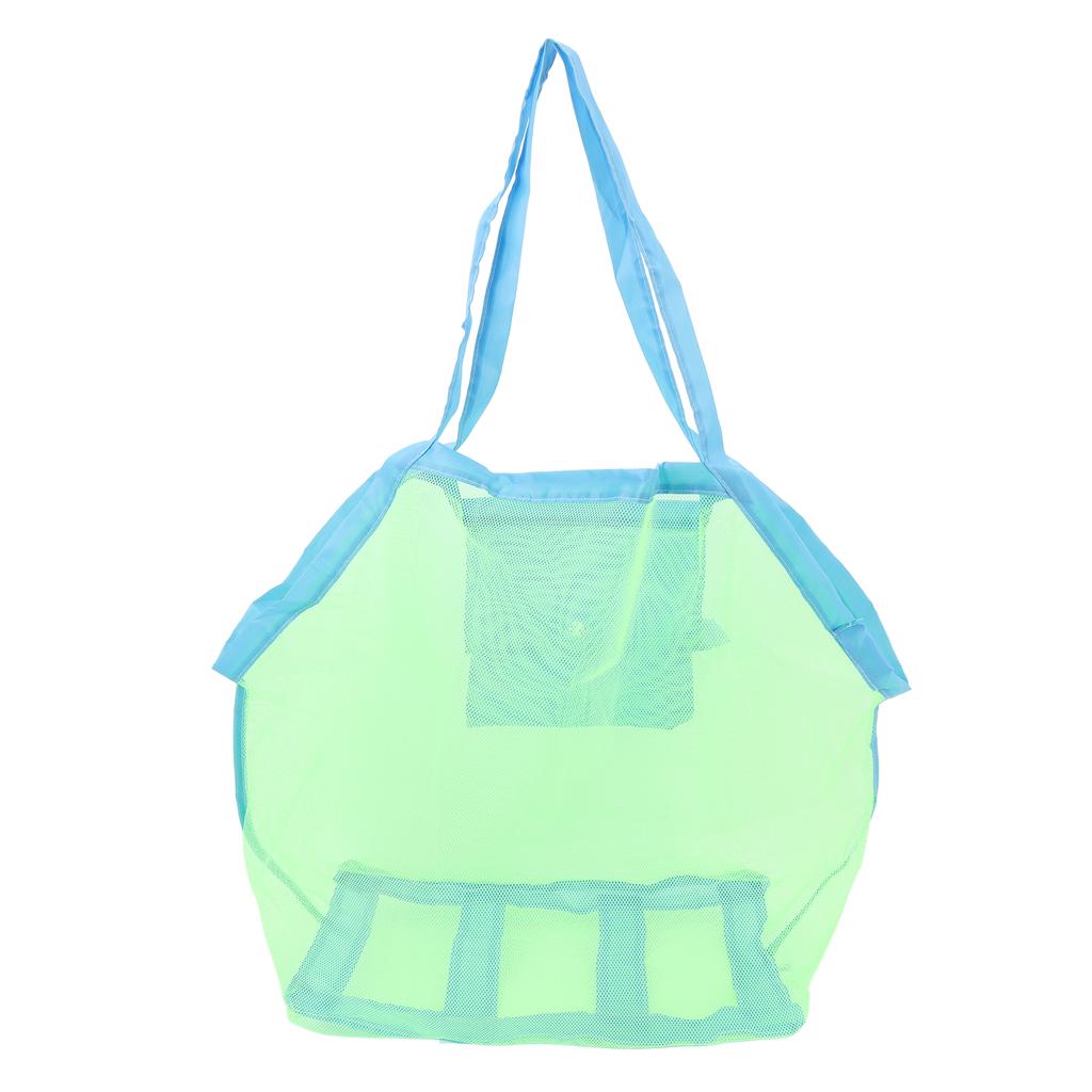 Mesh Beach Bag Multipurpose Large Capacity Foldable Beach Toy Bag for Beach Pool Outdoor Travel Gym