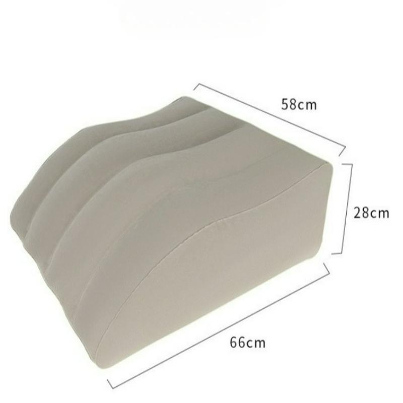 Durable Inflatable Pillow Trapezoidal Flocking Lift Leg Pillow Environmentally Friendly Portable Pillow Relieves Fatigue