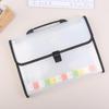 Large Plastic Data Document Bag Pocket Storage Capacity Waterproof File Transparent Folder Press Button Office Supplies