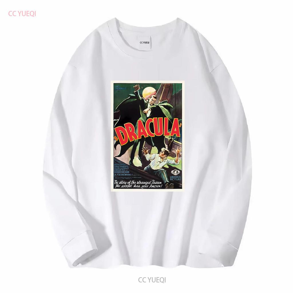 Retro Movie Poster Inspired by Dracula Direct To Garment T Shirt long or short sleeves vintage Washed Casual Stylish