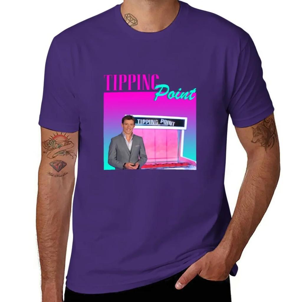 Tipping Point SS18 T-Shirt Anime Koreanische Mode Oversized Schwarze T-Shirts für Herren