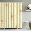 Delightful Sunflower Shower Curtain Cute Bathroom Decor For Kids Room, Modern Polka Dots Design Waterproof Fabric Cream Color 72